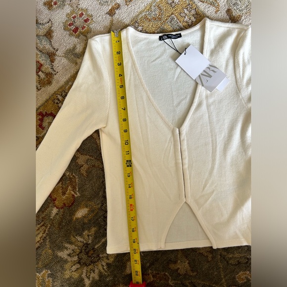Corset style cream Zara Sweater - Picture 2 of 5